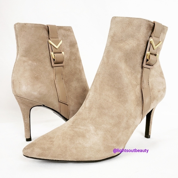 Calvin Klein Shoes - Calvin Klein GRACE Nude Suede Bootie